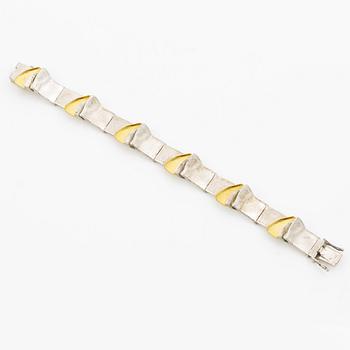 Bracelet silver and gilded silver.