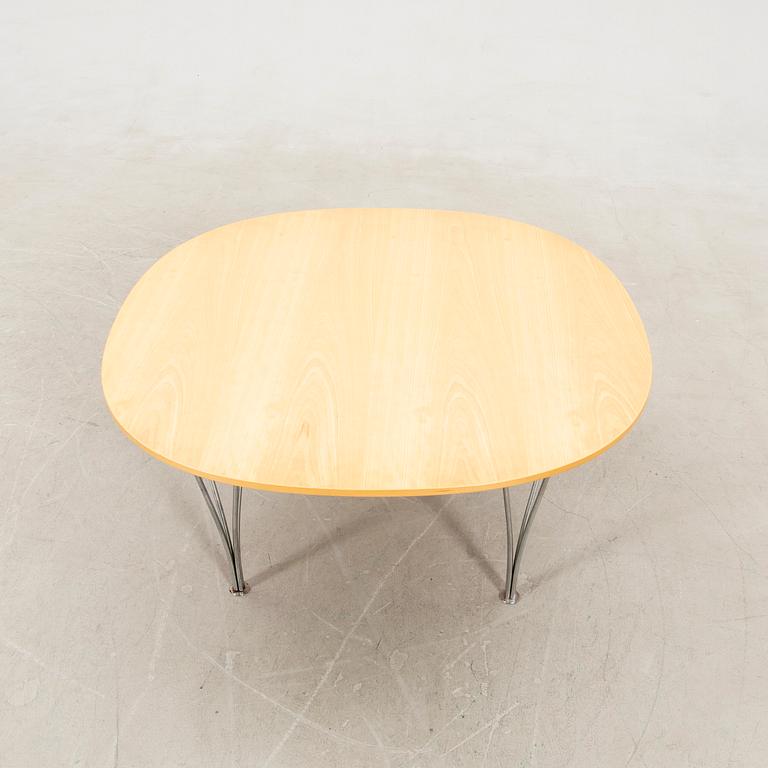 Bruno Mathsson & Piet Hein, coffee table "Supercircle" for Fritz Hansen, Denmark late 20th century.