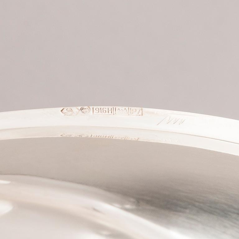 TAPIO WIRKKALA, Three silver bowls, Kultakeskus, Hämeenlinna and Hopeatehdas, Helsinki 1953-68.