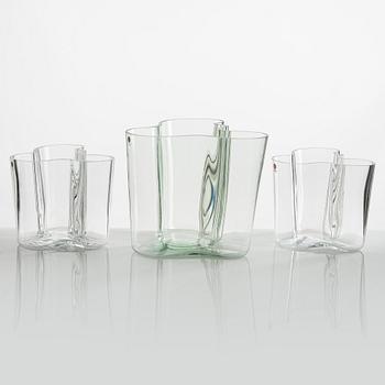 Alvar Aalto, vaser, 3 st, "Savoy", Iittala, Finland, bl.a. 1998.