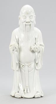 A blanc de chine figure of Sholaou, Qing dynasty.
