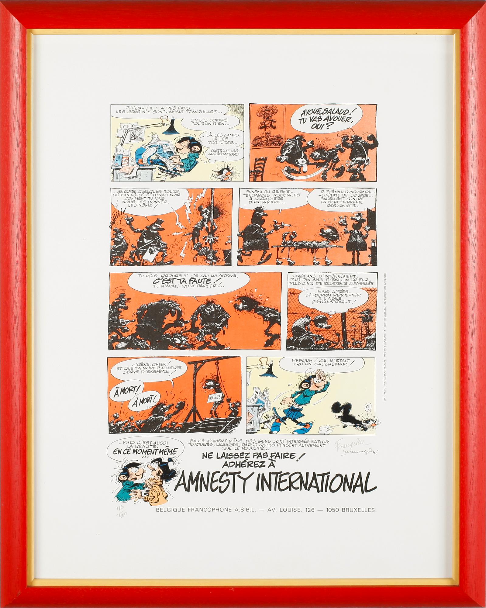 ANDRÉ FRANQUIN, serigrafi, signerad, numrerad 46/400.