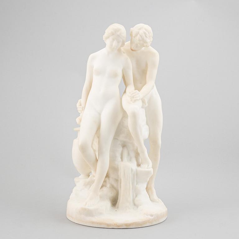 REINHOLD BÖLTZIG, sculpture. Signed. Marble, height 37 cm.