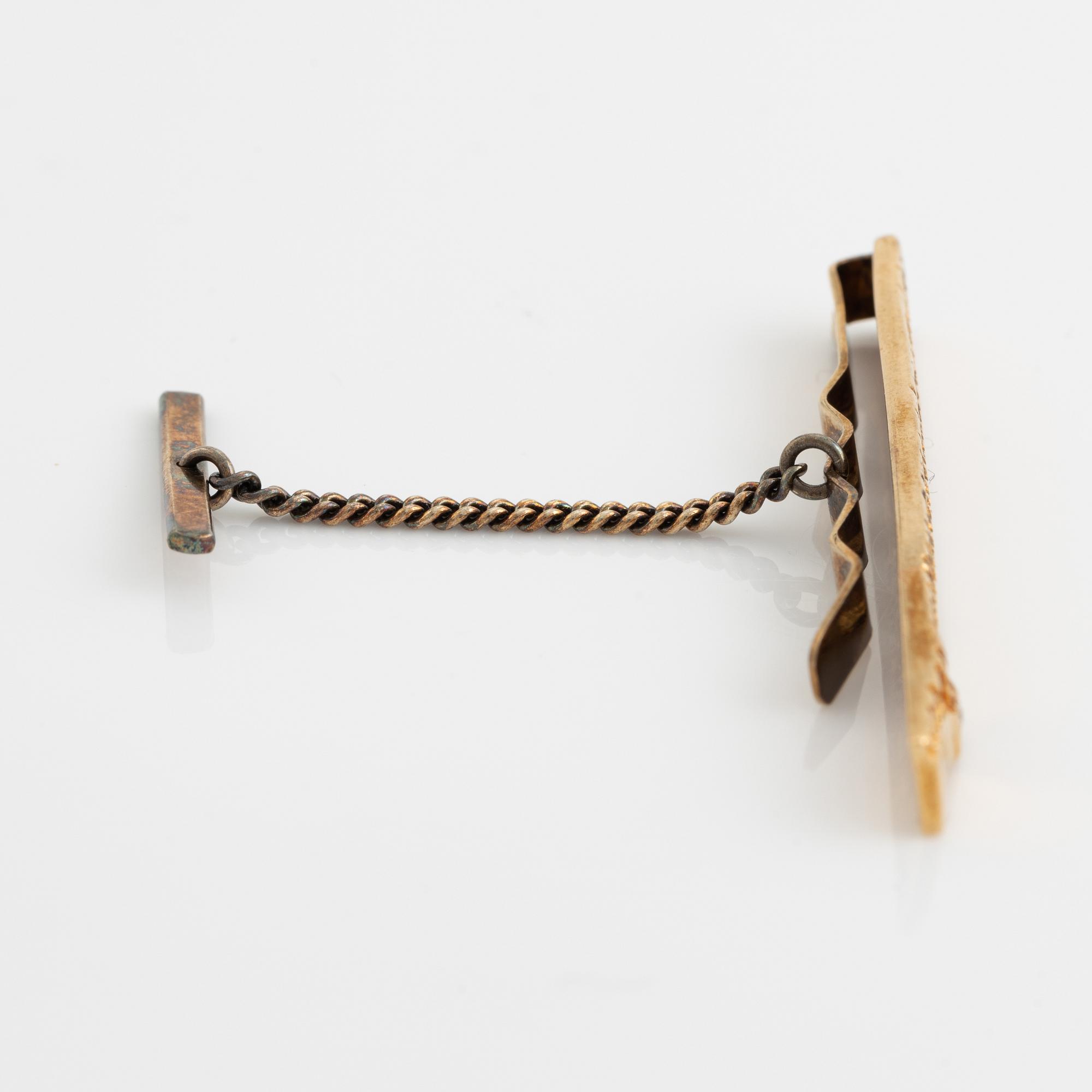 Bengt Hallberg, smyckesset, 3 delar, 18K guld, med små diamanter.