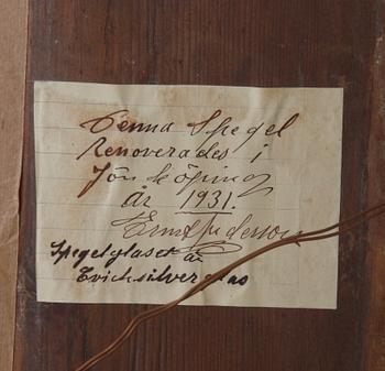 SPEGEL, rokoko, 1700-talets mitt, märkt M S H (trol ägarsign).