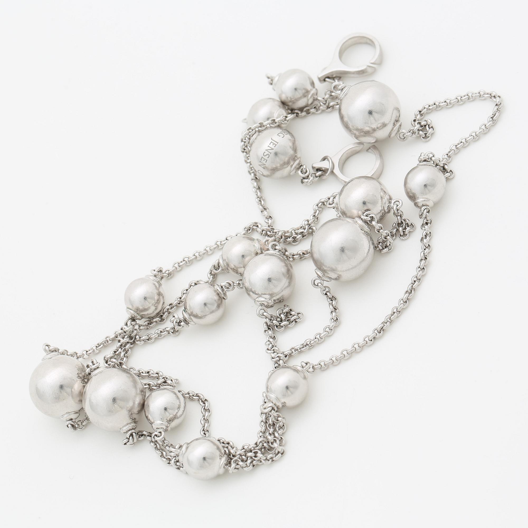 GEORG JENSEN, "Sphere", necklace sterling silver.