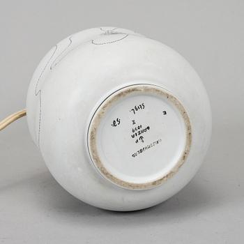 A Stig lindberg "Grazia" table lamp for Gustavsberg.