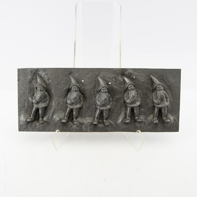 A collection of gnomes and lacquer sticks with seals 19 dlr first half/mid 20th century.