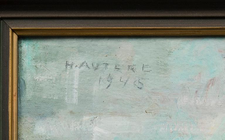 HANNES AUTERE, olja på pannå, signerad och daterad 1945.
