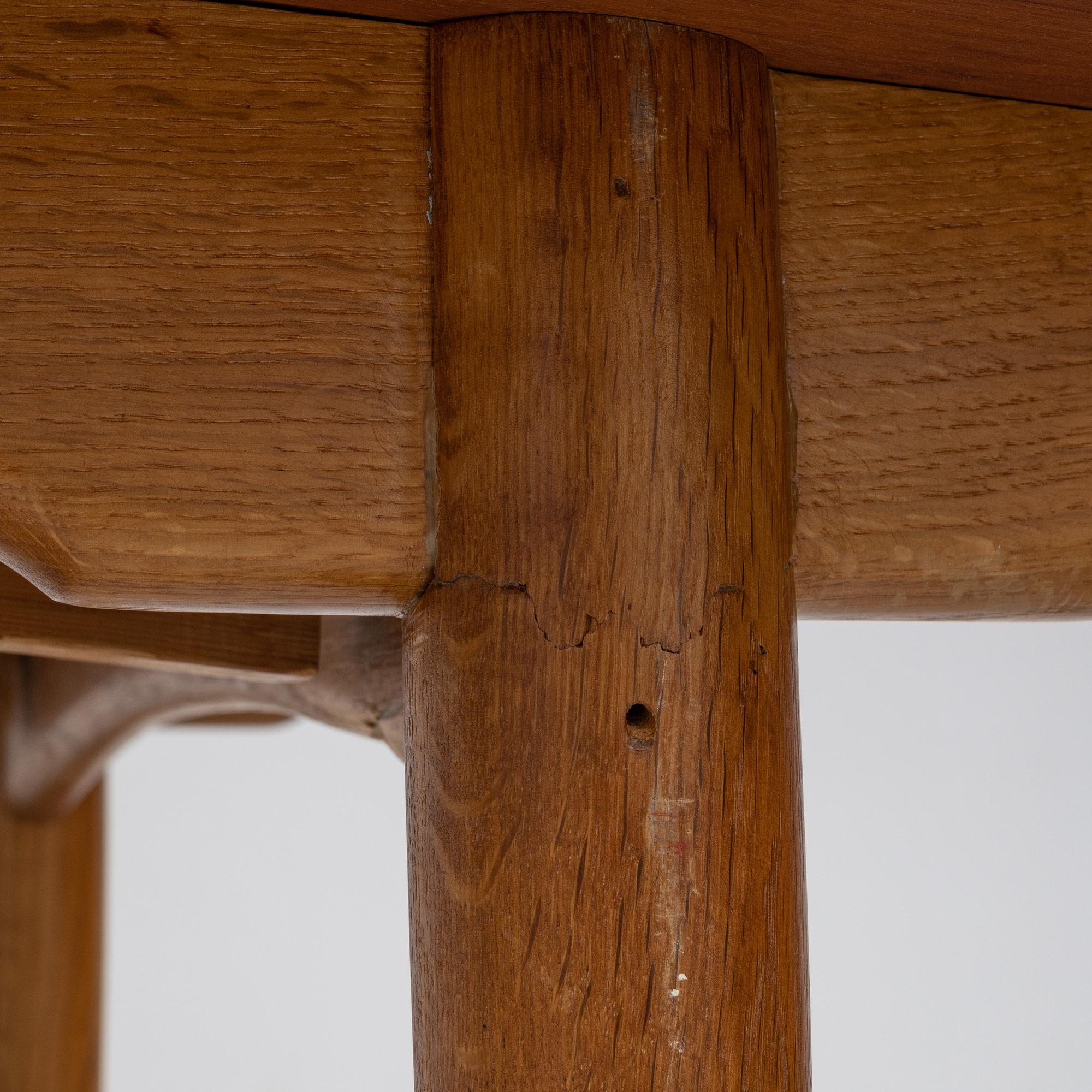 Hans J Wegner, a model 'AT-312' teak veneered dining table, Andreas Tuck, Denmark.