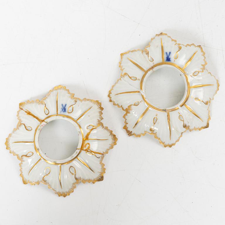 Meissen, servisdelar, 5 delar, tidigt 1900-tal.