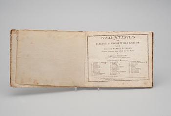 KARTBOK, "Atlas Juvenilis eller Geographiska Kartor", Anders Åkerman, Holmberg 1801.