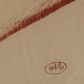 Aristide Maillol, lithograph printed in sanguine on wove, with monogram stamp within the plate.