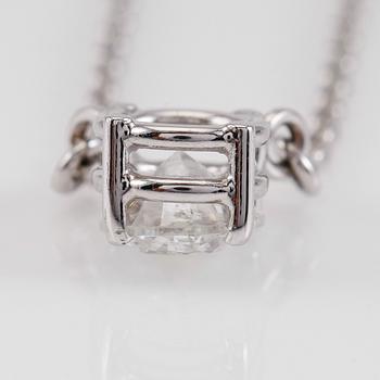 COLLIER, 18K vitguld och diamant ca 0.83 ct.