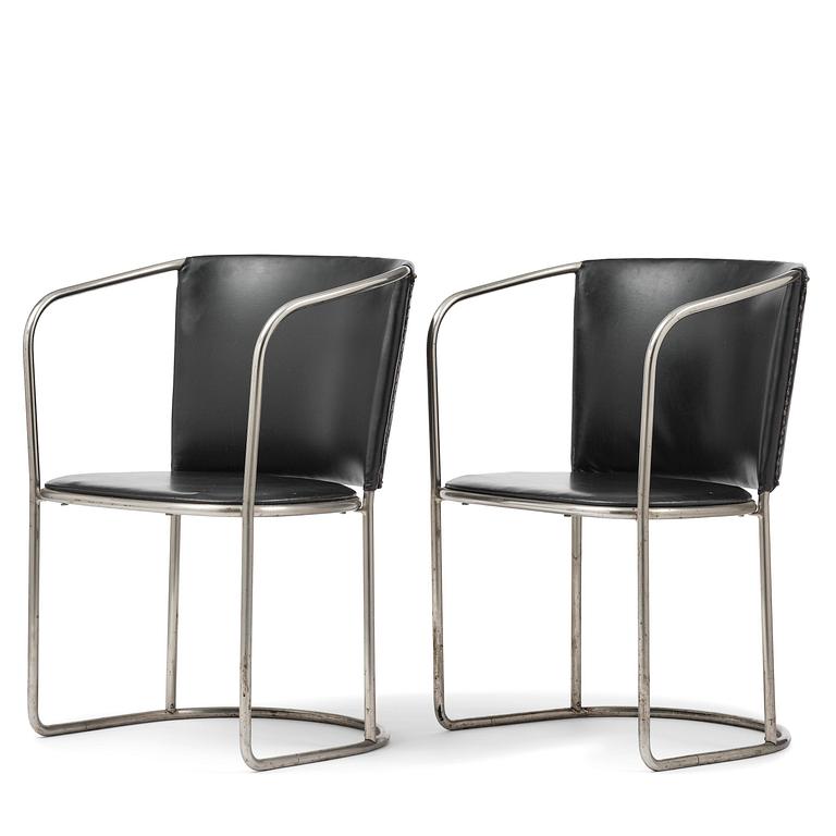 Axel Einar Hjorth, a rare pair of armchairs, Nordiska Kompaniet, 1930.
