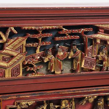 A mirror and chest of drawers from  Carl Johansons Möbleringsaffär, Stockholm, 1920's/30's.