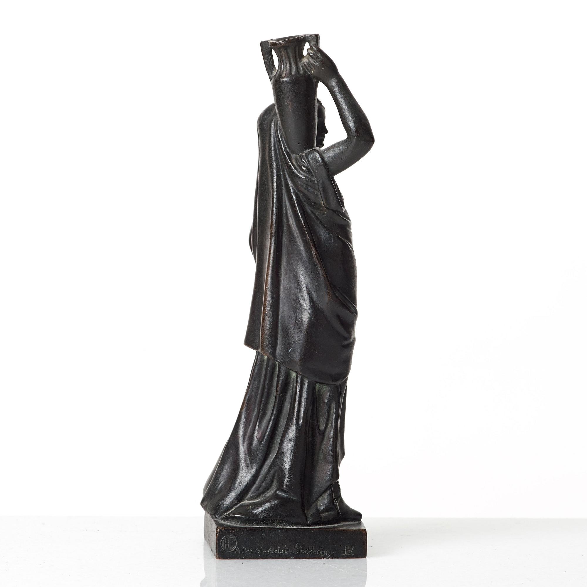 HUGO ELMQVIST, sculpture, dark patinated bronze.