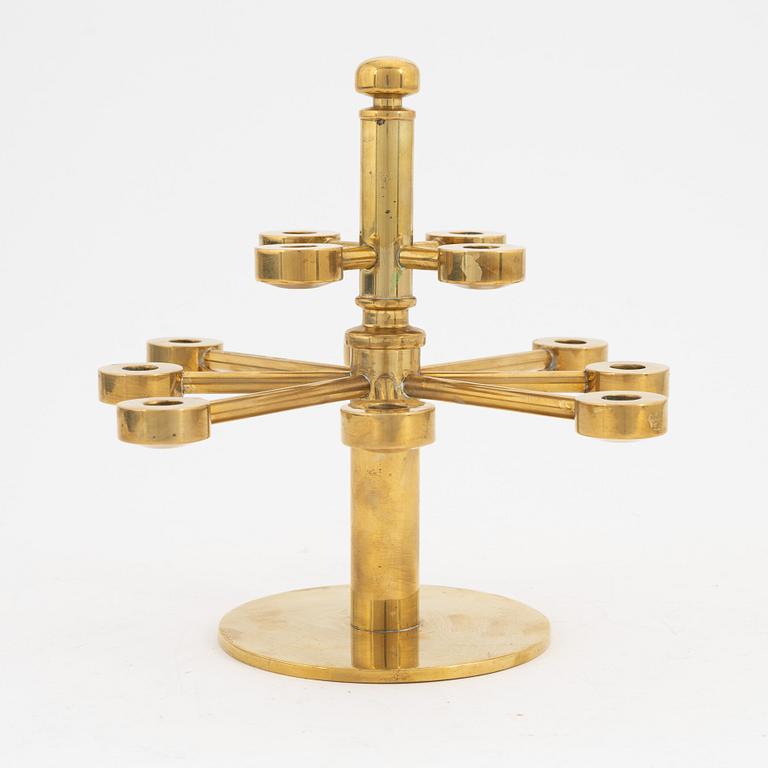 Hans-Agne Jakobsson, a brass candelabrum, model L 126, Markaryd.