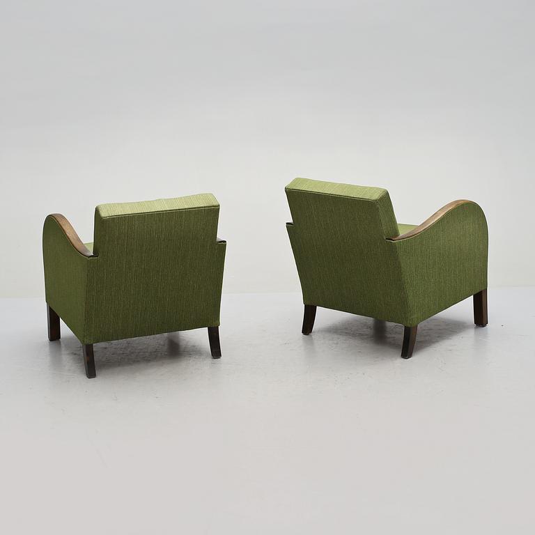 FÅTÖLJER, ett par 1900-talets början.