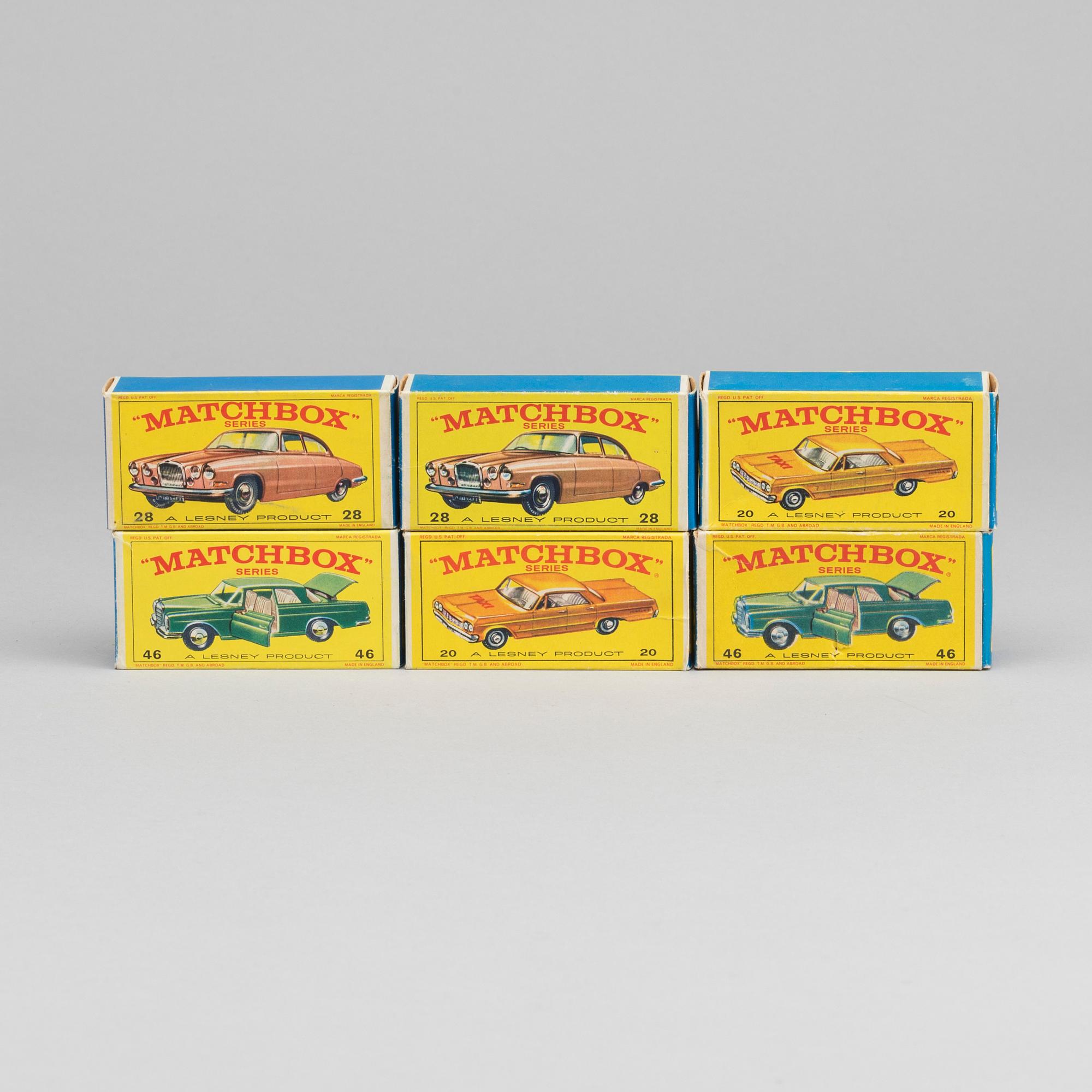 SIX LESNEY MATCHBOX SERIES CAR.