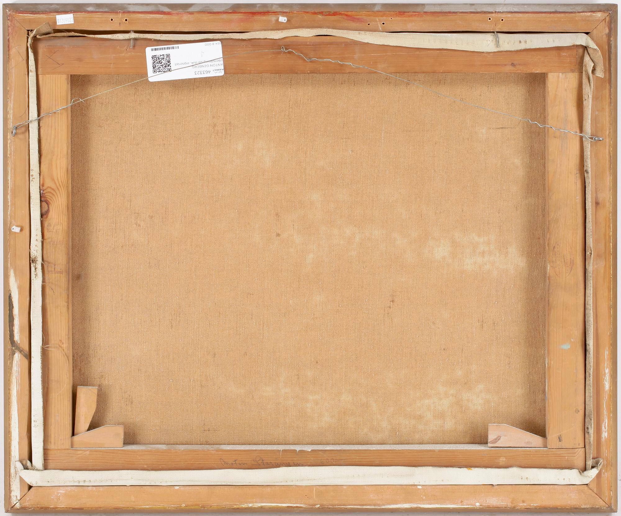 ANTON GENBERG, oljemålning på duk, signerad.