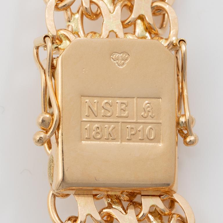 Armband 18K guld, X-länk.