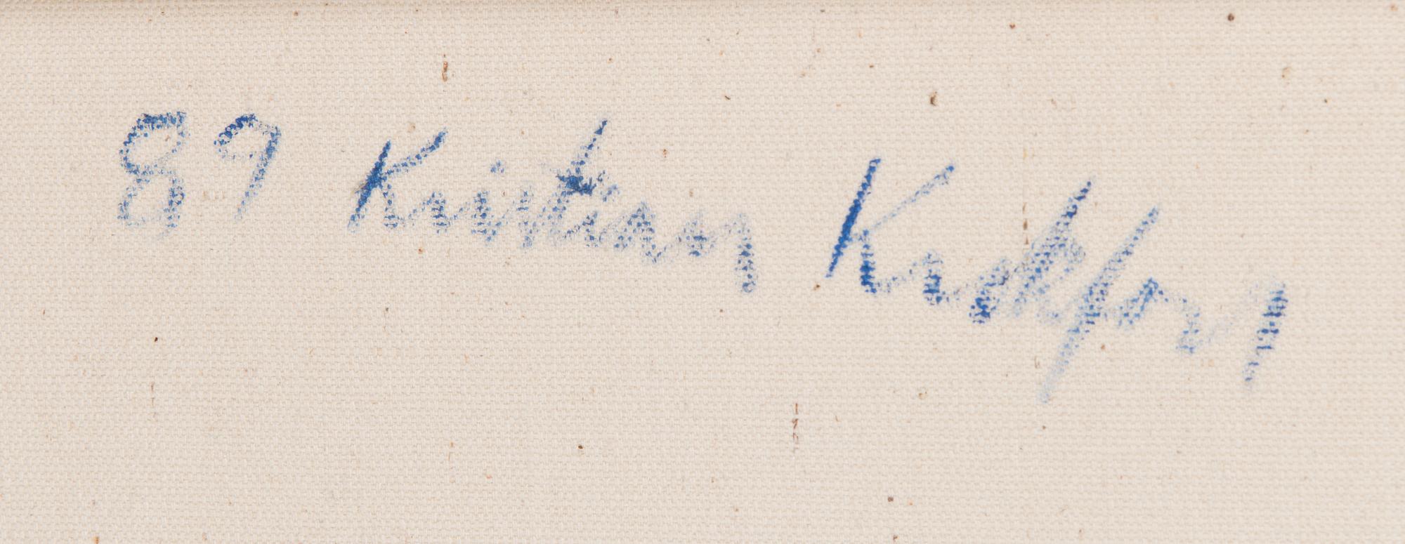 Kristian Krokfors, acrylic on canvas, signed and dated -89.