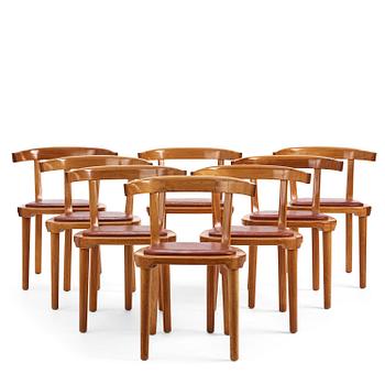 342. Gunnar Asplund, karmstolar, åtta stycken, Svenska Möbelfabrikerna, Bodafors, ca 1934‑35, för Bredenbergs varuhus.