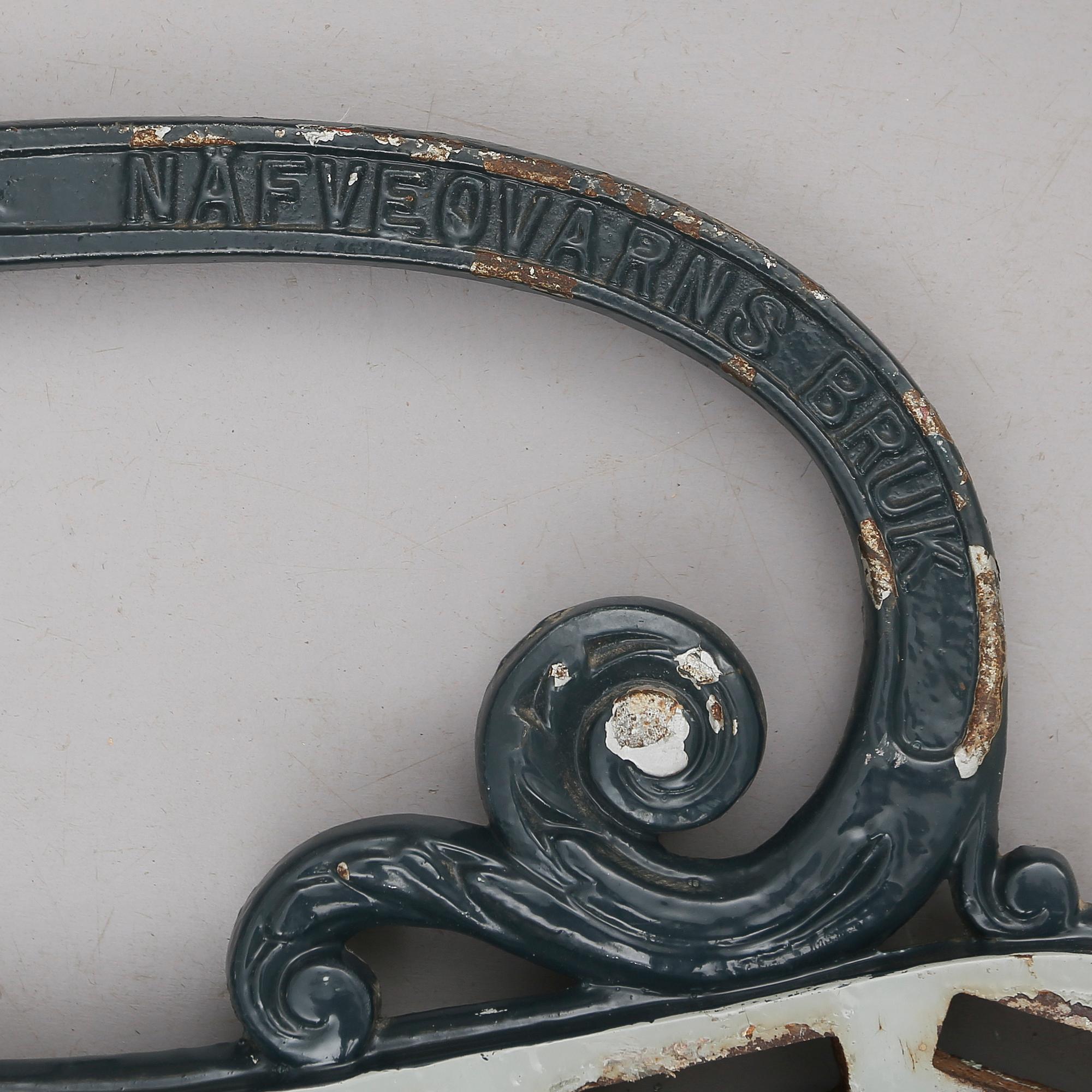 GAVLAR, 1 par, gjutjärn, Näfveqvarns Bruk, 1900-talets första hälft.