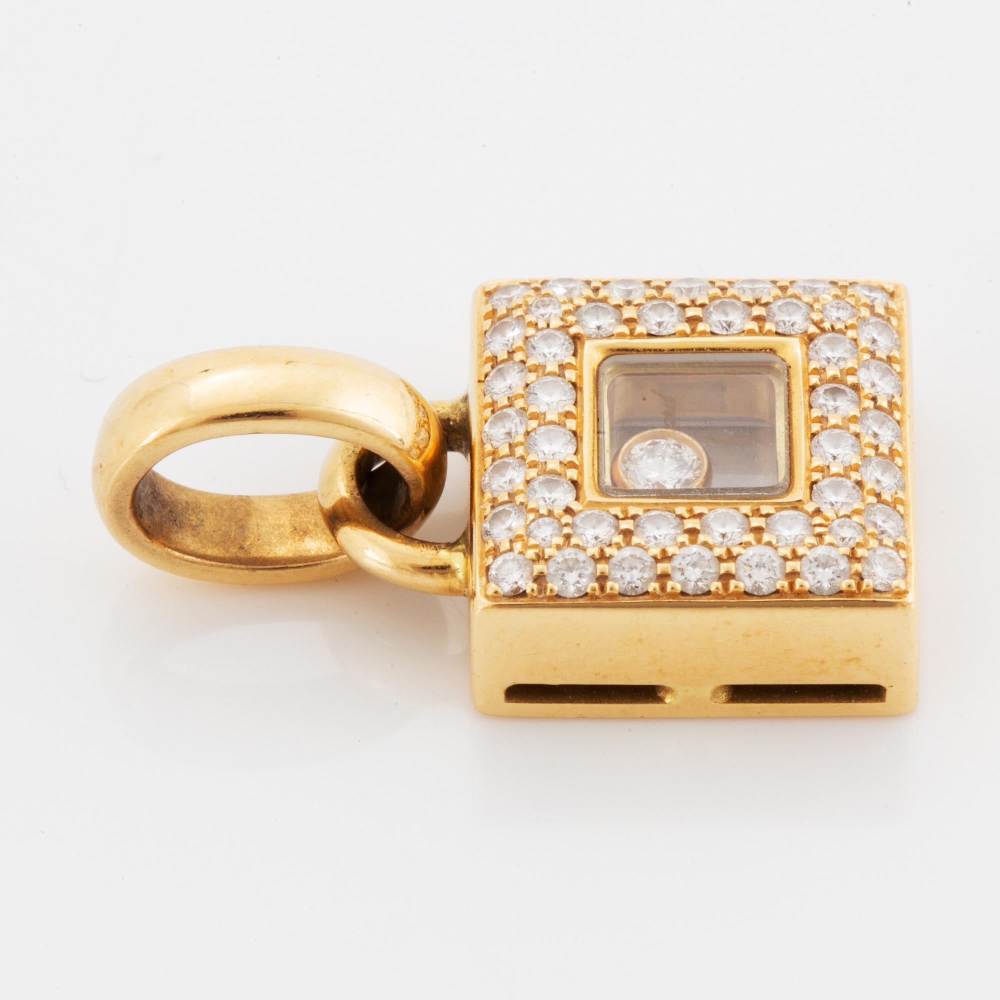 Chopard, "Happy diamonds", hänge med briljantslipade diamanter.