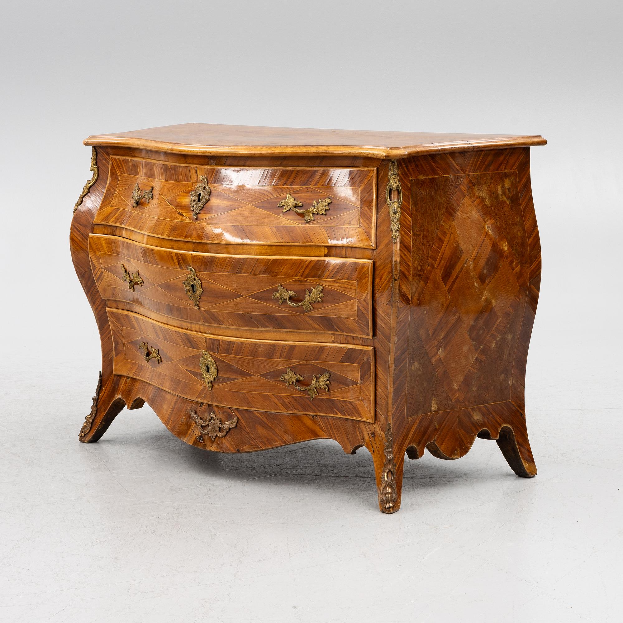 A Rococo chest of drawers, second half of the 18th Century.