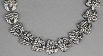 HALSBAND, C. Brumberg-Hansen, Danmark. Sterlingsilver, 1940-50-tal.