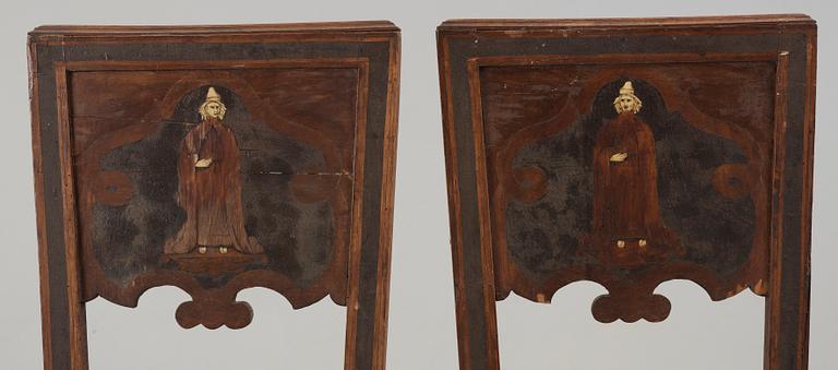 STOLAR, ett par. Sydeuropa, 1700/1800-tal.
