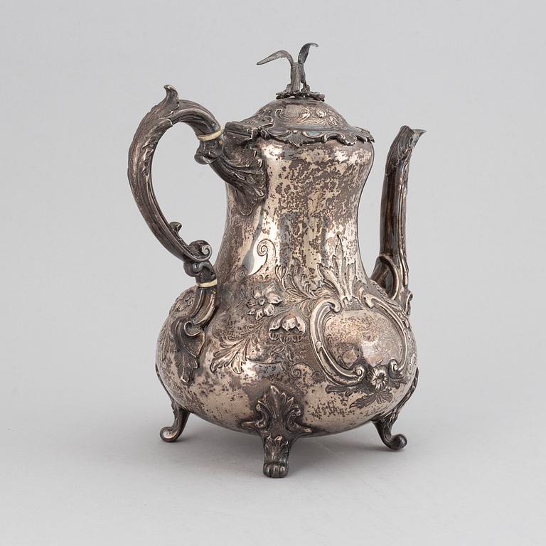 KAFFEKANNA, Joseph Angel II, silver London 1856.