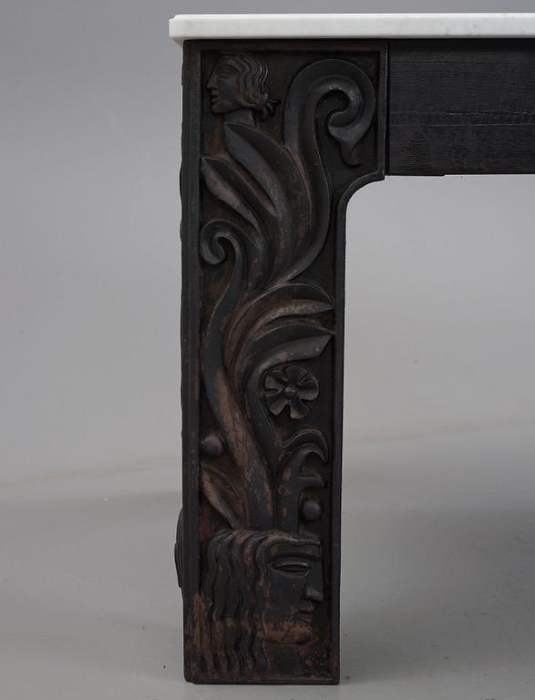 Anna Petrus, four cast iron reliefs, Näfveqvarn, Sweden, pieces of a table designed for the Metropolitan exhibition in New York 1927.