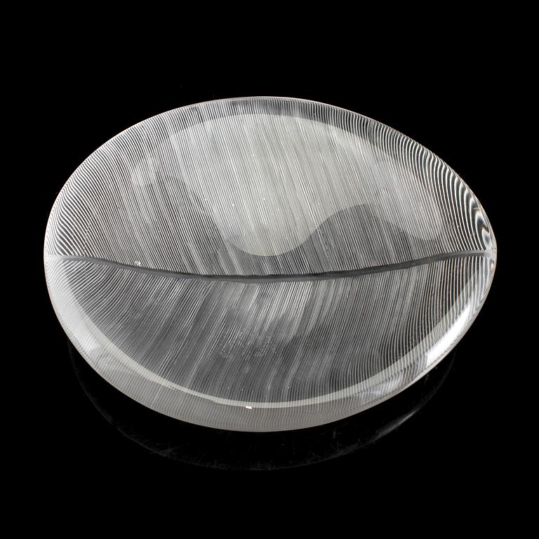 TAPIO WIRKKALA, a glass dish from Iittala.