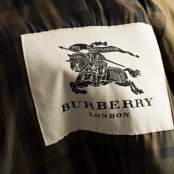 A green trenchcoat by Burberry.