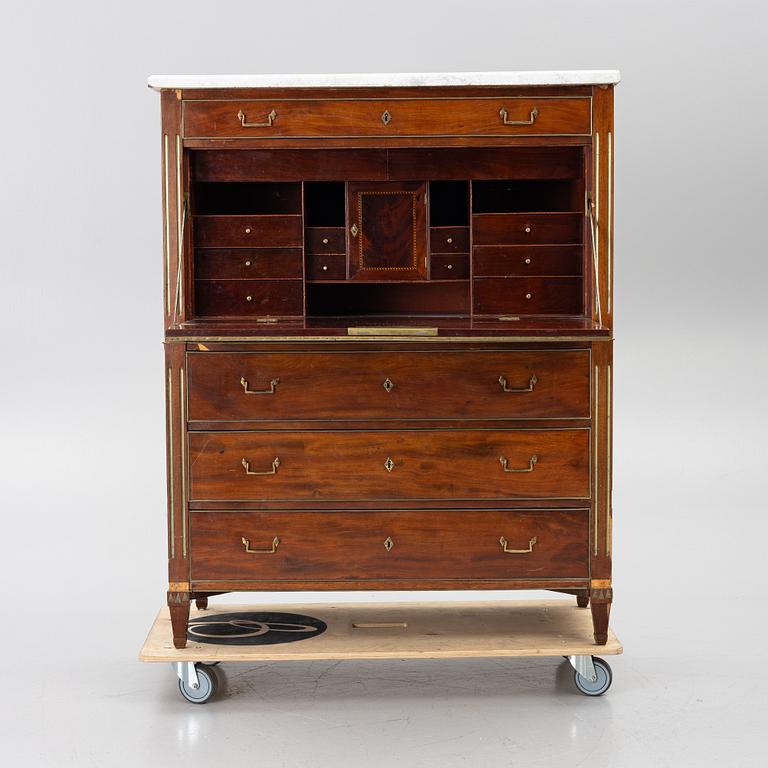 Writing desk, made in Stockholm, circa 1800, Late Gustavian.