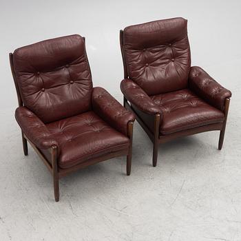 Gunnar Kentemo, a pair of armchairs, Göte Möbler, 1970's.