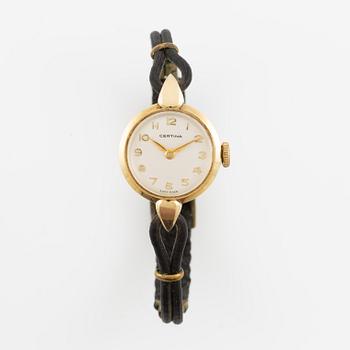 Certina, wristwatch, 14K gold, 20 mm.