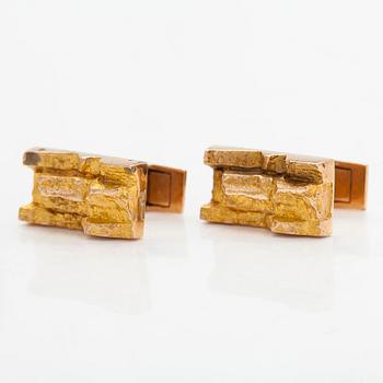 Björn Weckström,A pair of 14K gold cufflinks 'Kultaraanu'. Lapponia 1967.