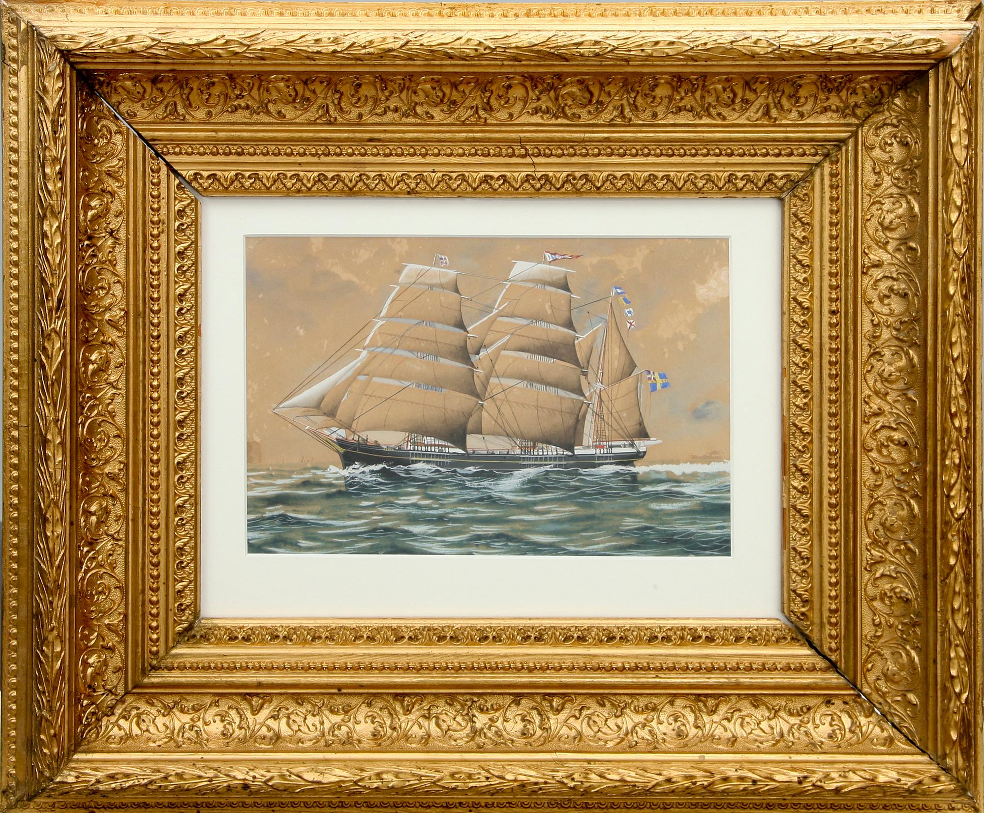 OKÄND KONSTNÄR, gouache, ej sign, omkr 1900.