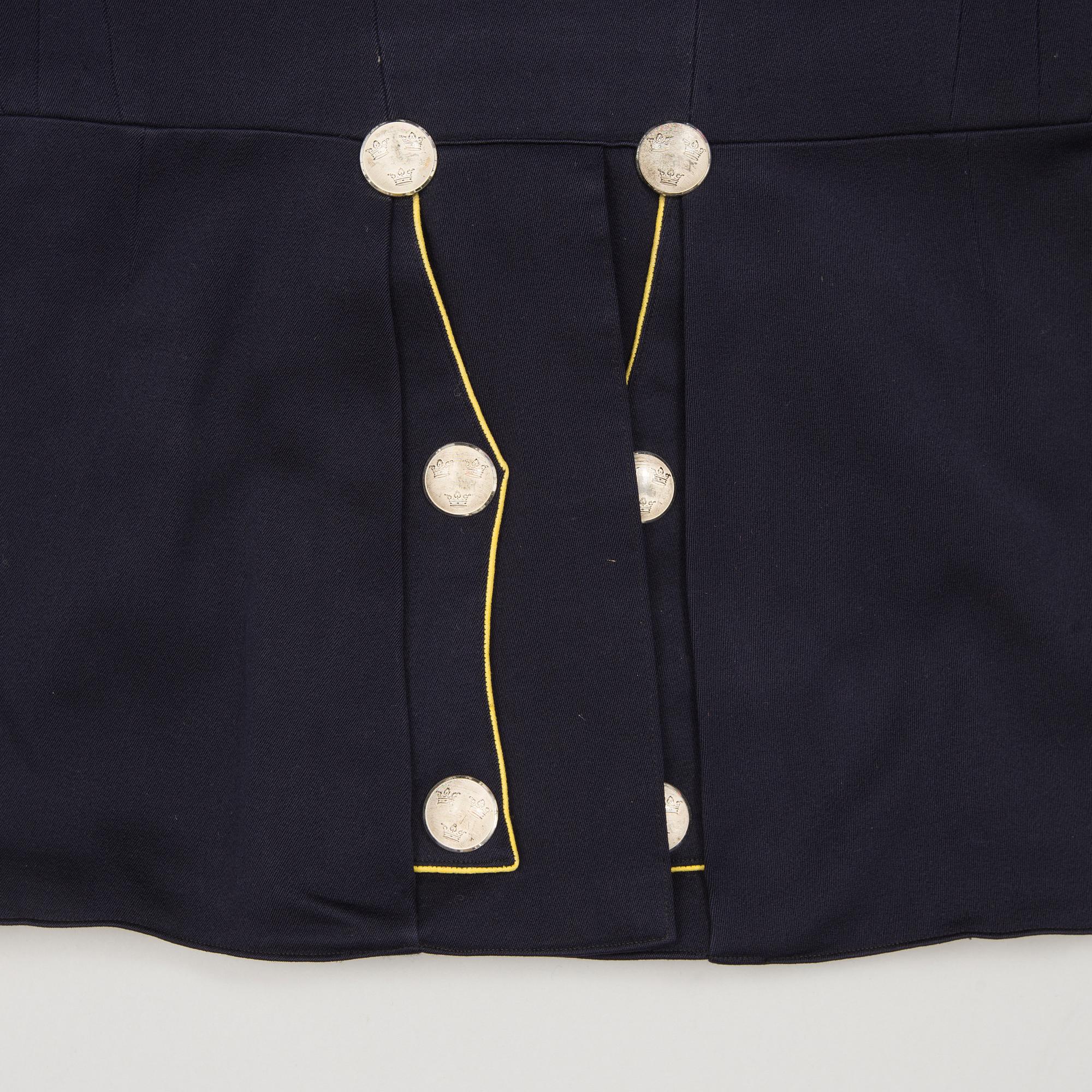 a Swedish early 20th Century four piece Swedish military uniform for captain at Svea Livgarde in Stockholm.