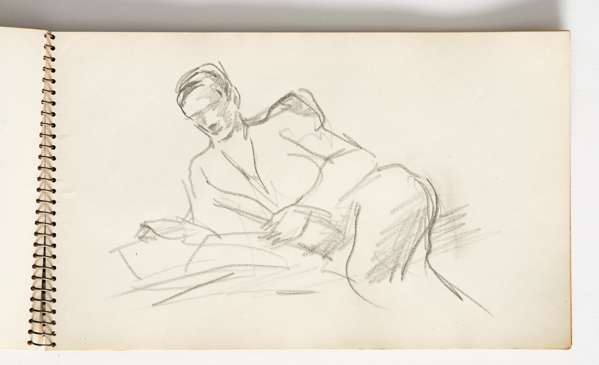 Lotte Laserstein, 3 skissböcker med blyertsteckningar.