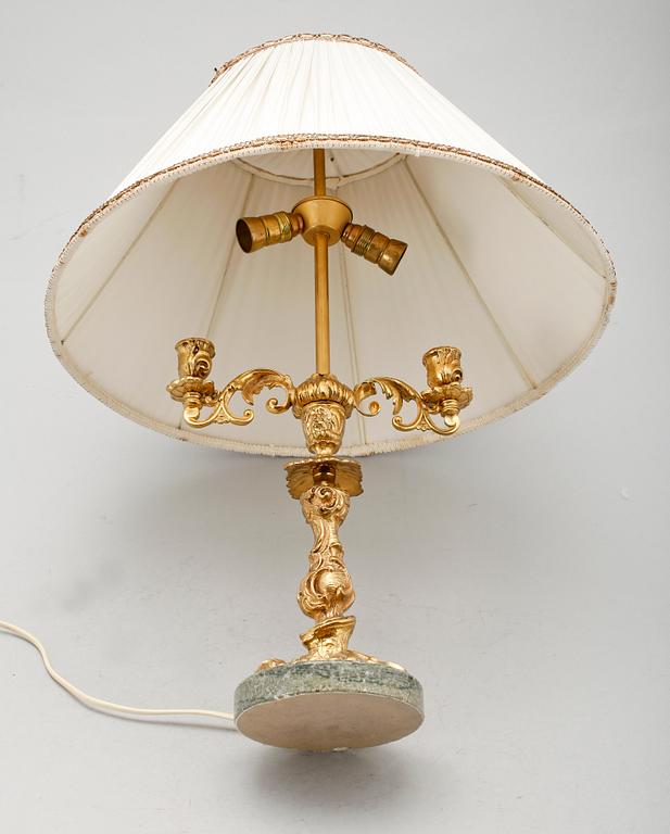 BORDSLAMPA, rokokostil, 1900-tal.