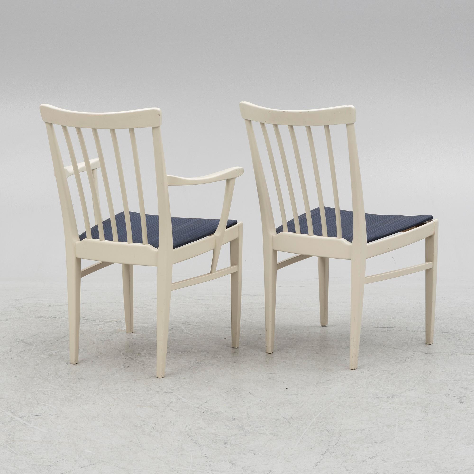 Carl Malmsten, a seven-piece dining suite, 'Herrgården', Bodafors.