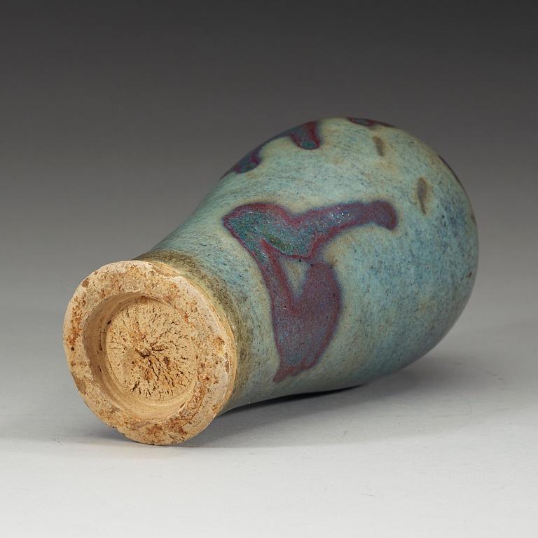 A lavendel blue Jun glazed vase, Yuan dynasty, (1271-1368).