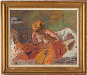 ERIC HALLSTRÖM, oil on board, signed Eric Hallström.