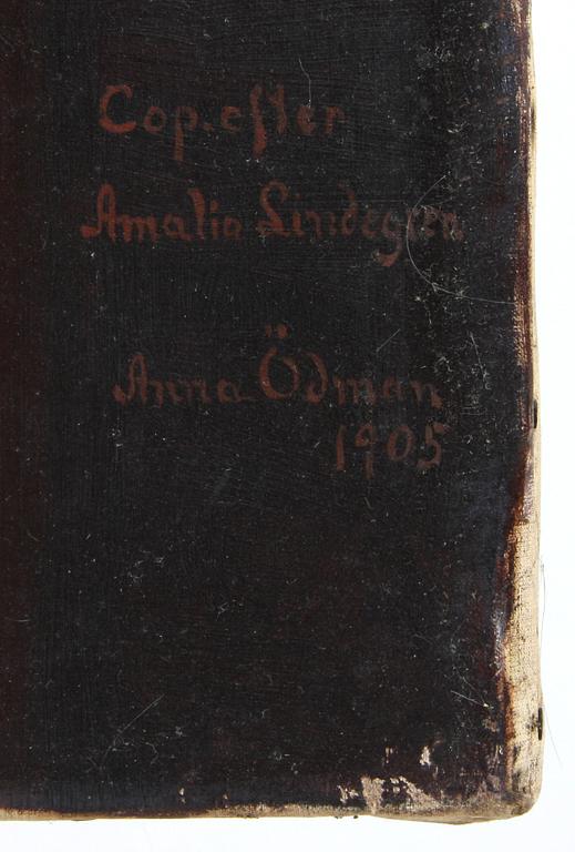 AMALIA LINDEGREN, efter, olja på duk, sign Anna Ödman, dat 1905.