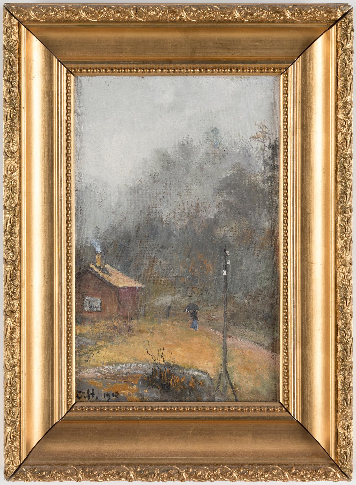 OLOF HERMELIN, Oil on panel, signed and dated 1910.